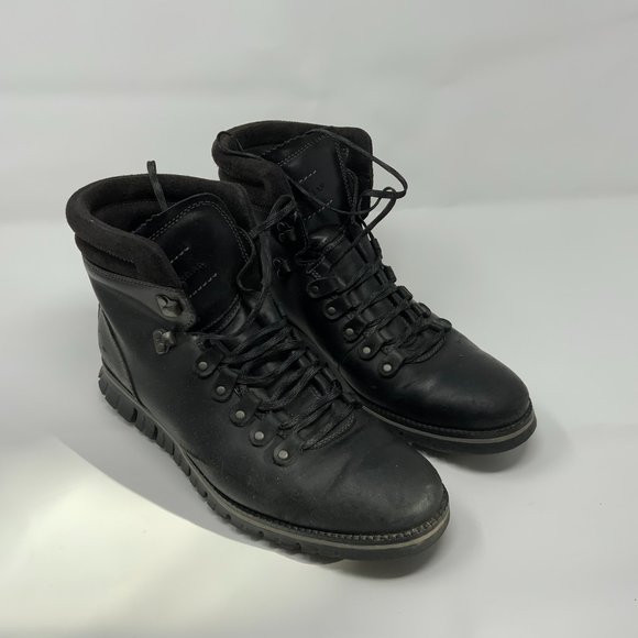 Cole Haan Zerogrand waterproof black hikers hiking boots Mens 9 Womens 10.5 - Picture 6 of 6
